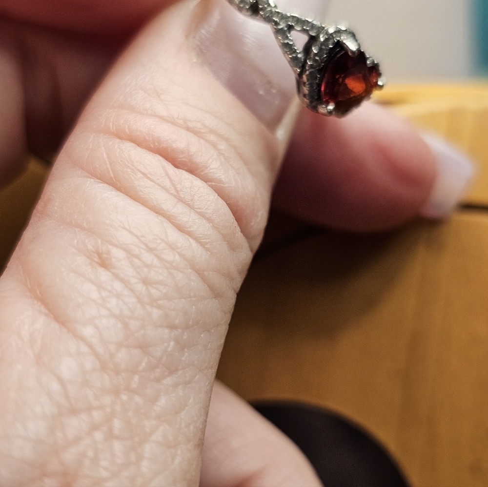 Genuine Ruby Earrings And Genuine Ruby Ring With … - image 5